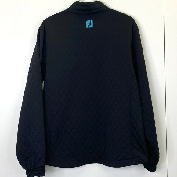 Footjoy FJ Jacket Womens Medium Black Zip Up Pockets Long Sleeve Quilted Golf - Picture 4 of 8